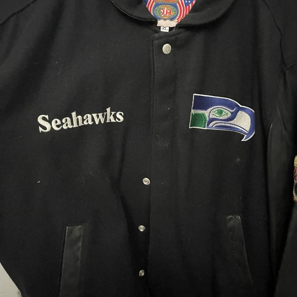 Seahawks Black Varsity Jacket